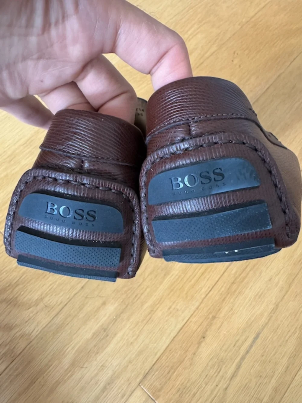 Hugo Boss Leather Penny Loafer Shoes in Size 9